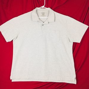 L.L. BEAN Polo Men's Golf Gray Short Sleeve Polo Shirt Size XXL 2Xl Extra Large